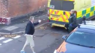 The moment an angry man shouted at a paramedic