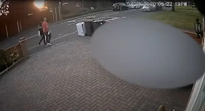 CCTV footage of Ms Smith and Mays walking home from a shop the day before her death