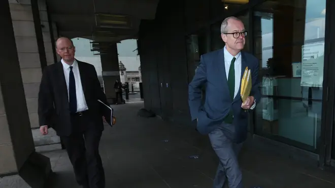 Patrick Vallance and Chris Whitty arrive at Portcullis House to speak at the Commons Home Affairs Committee.