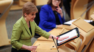 Nicola Sturgeon was speaking at First Minister's Questions at the Scottish Parliament.