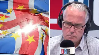 Brexit flag Eddie Mair