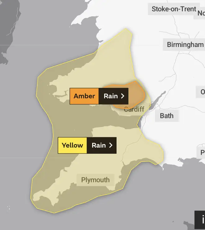 Yellow and Amber warnings are in place