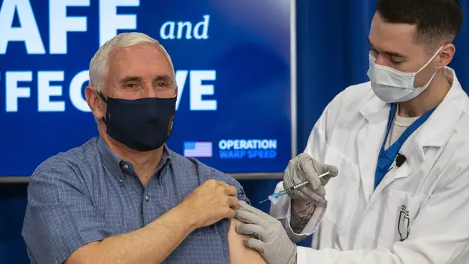 Mike Pence said he "didn&squot;t feel a thing" when getting the coronavirus vaccine