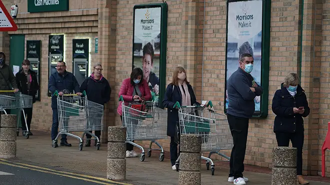 Supermarkets have introduced strict rules to prevent a panic buying