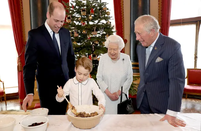 The Queen, Prince Charles, Prince William and Prince George made puddings