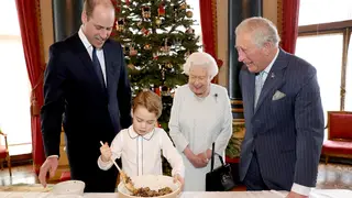The Queen, Prince Charles, Prince William and Prince George made puddings