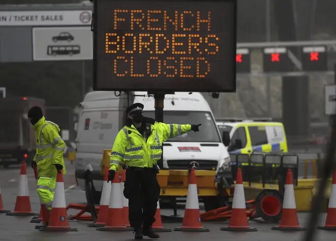 The Dover ferry terminal is closed after France closed their borders to UK travellers.