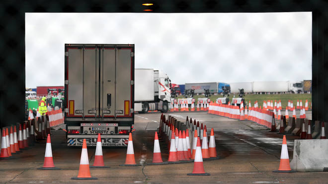 Lorry drivers have been told to get tested for coronavirus at Marsten Airport