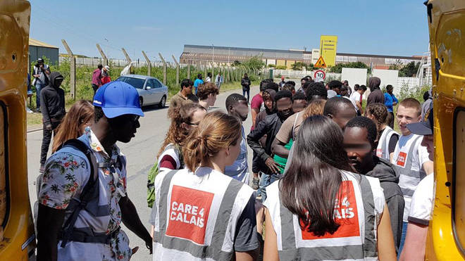 Roughly 100 Eritrean migrants are currently in Calais on Christmas Day