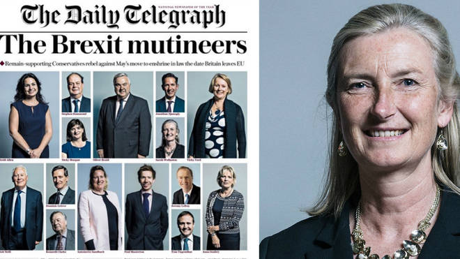 Sarah Wollaston was one of 15 Tories named as a "Brexit mutineer" on Wednesday.