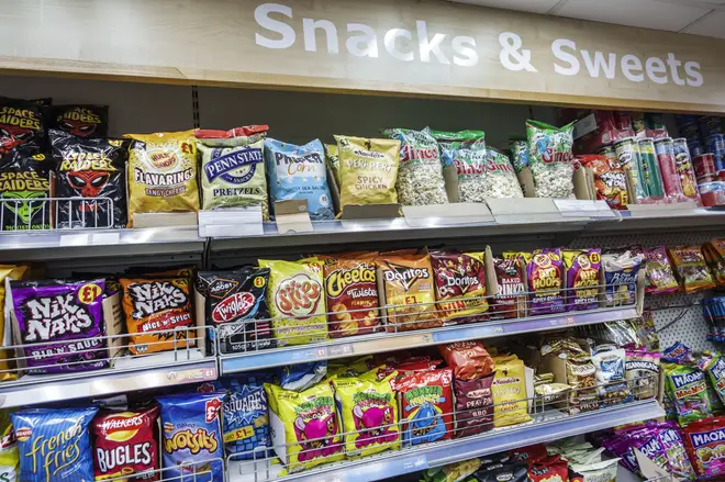 File photo: Snacks and sweets in a shop in London