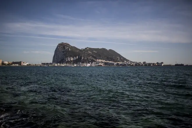 File photo: A view of Gibraltar from La Linea, Spain