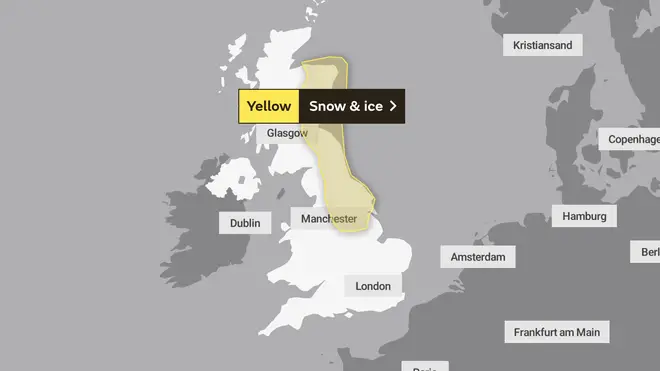 The frost is set to form under clear skies in the north west on Sunday morning as some wintry showers could see icy patches in other regions, the Met Office said