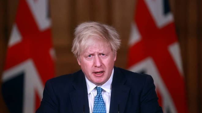 Boris Johnson was speaking at a Downing Street press conference