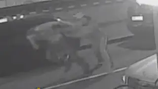 CCTV of Man Violently Beaten And Stamped On By Three Muggers