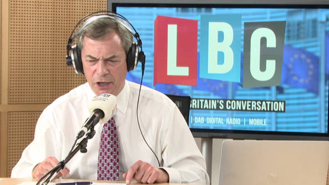 Nigel Farage was broadcasting from the EU Parliament in Brussels