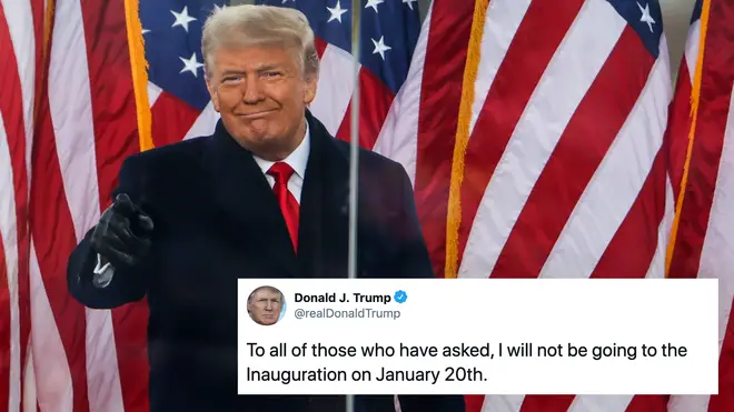 Donald Trump says he will not attend Joe Biden's Inauguration