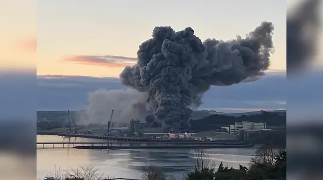 A major fire has broken out at Cork Port in Ireland