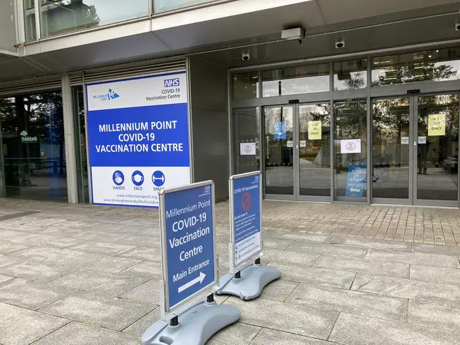 Millennium Point Covid Vaccination Centre in Birmingham