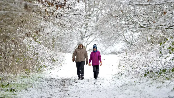 Yellow weather warnings are in place for Scotland and parts of northern England and the midlands for snow