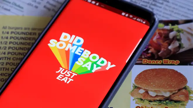 The JustEat app on a smartphone