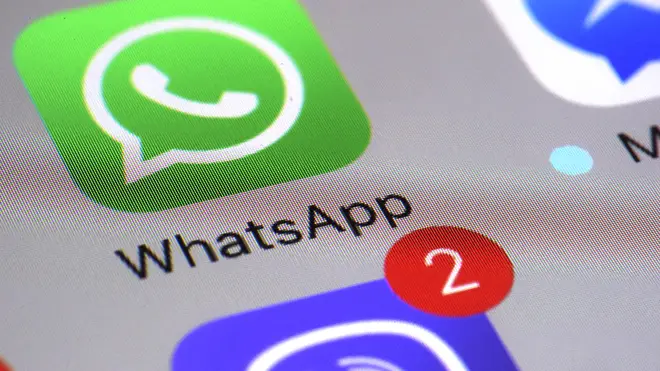 WhatsApp communications app on a smartphone