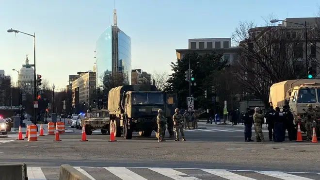 Troops on the ground in Washington DC ahead of the inauguration