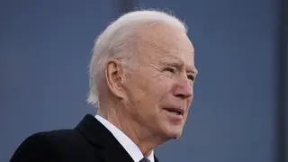 Joe Biden struggled to hold back tears during his farewell address to Delaware