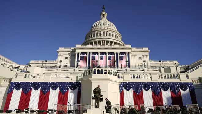Final preparations are made ahead of the 59th Presidential Inauguration (Carolyn Kaster/AP)