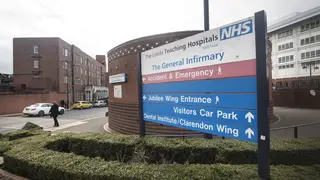 A man has been arrested following a small fire at Leeds General Infirmary