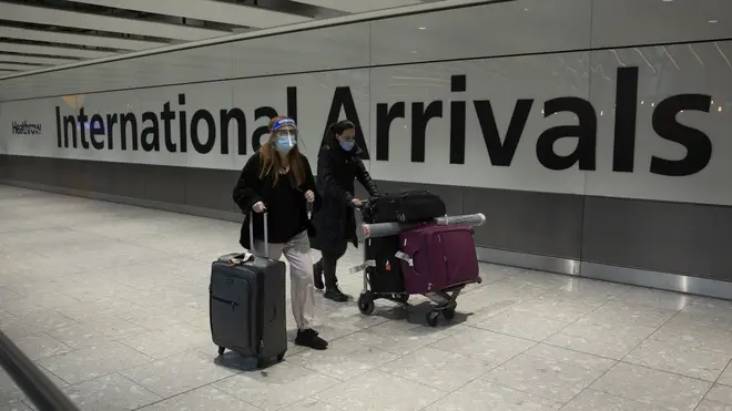 The UK's travel corridors were closed on Monday 18 January
