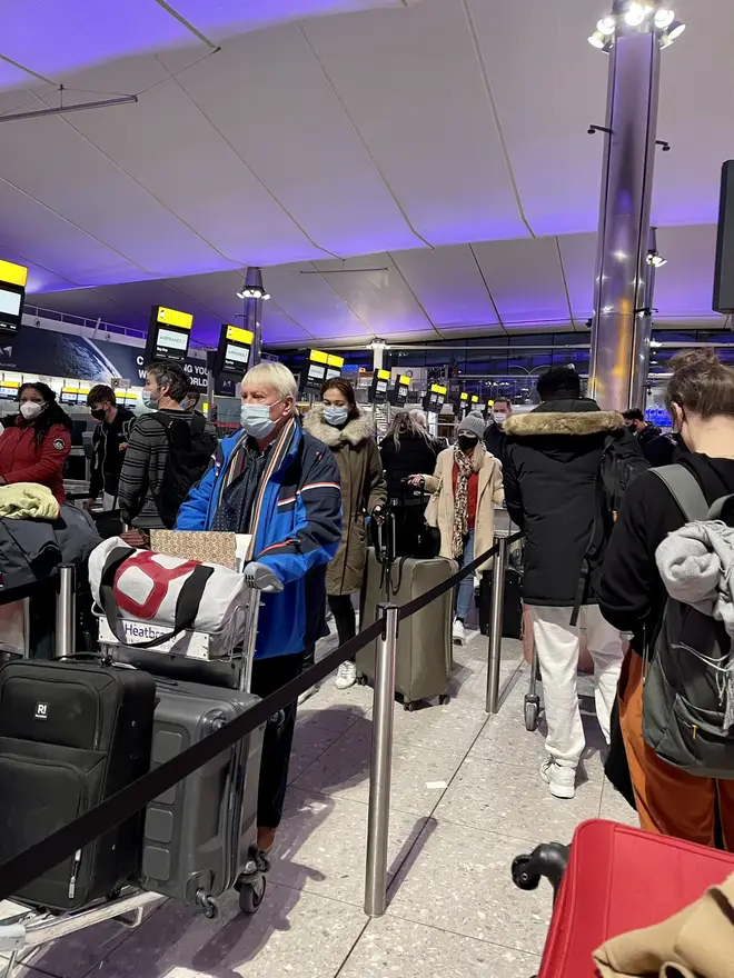 There have also been complaints over a lack of social distancing at check-in, despite airports being much less busy than normal.