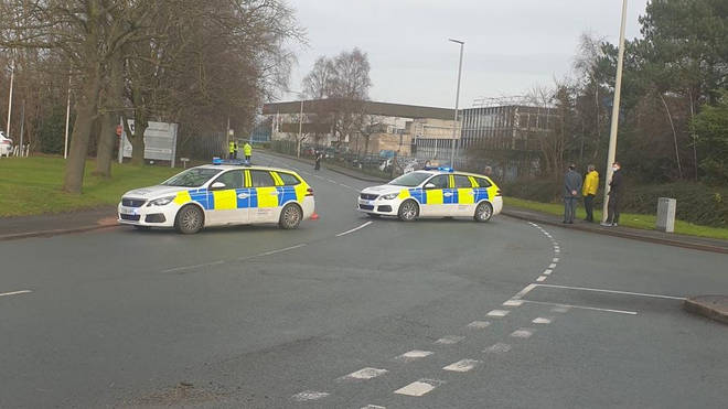 Police arrived at the factory on Wednesday morning