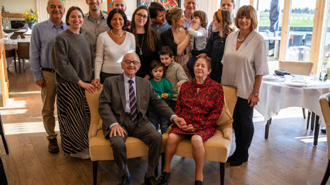 Zigi Shipper and his family at his 90th birthday celebration