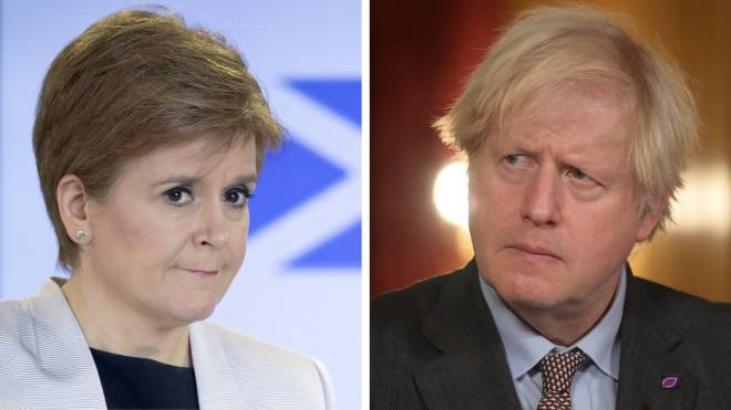 Nicola Sturgeon said the prime minister's journey to Scotland is "not essential"