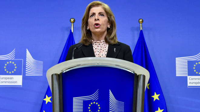 European Commissioner in charge of Health Stella Kyriakides wants to claim UK jabs for EU countries