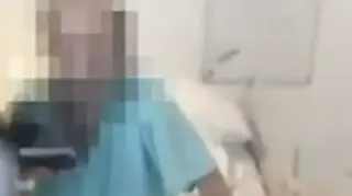 Videos posted on social media showed a group entering the hospital to visit a family member