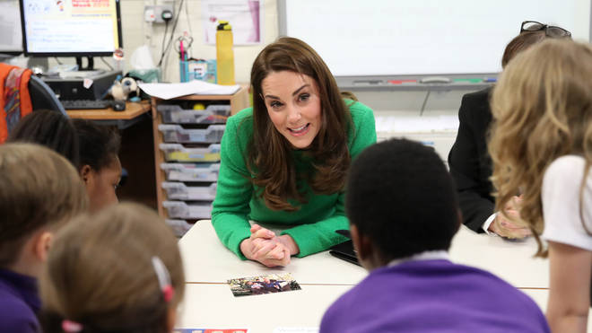 Kate has urged parents to 'look after their mental health' during the pandemic (file photo)
