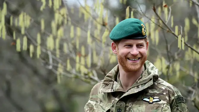 Duke of Sussex during a visit to 42 Commando Royal Marines at their base in Bickleigh in 2019