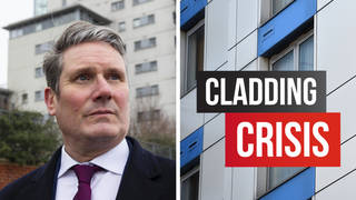 Sir Keir Starmer has visited victims of the cladding crisis in London