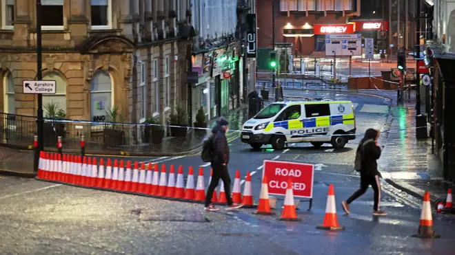 A police cordon at West George Street