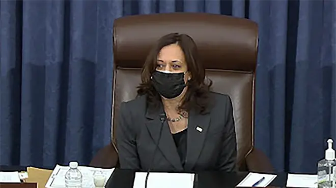 Vice President Kamala Harris cast the tie-breaking vote in the Senate