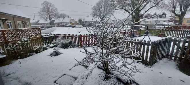 The south east saw heavy snow overnight, including in Canterbury