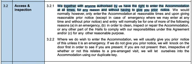 The accommodation clause which Jon Heath claims a court could find to be "unfair and void".