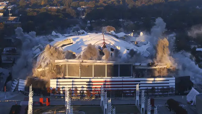 The demolition of the Georgia dome