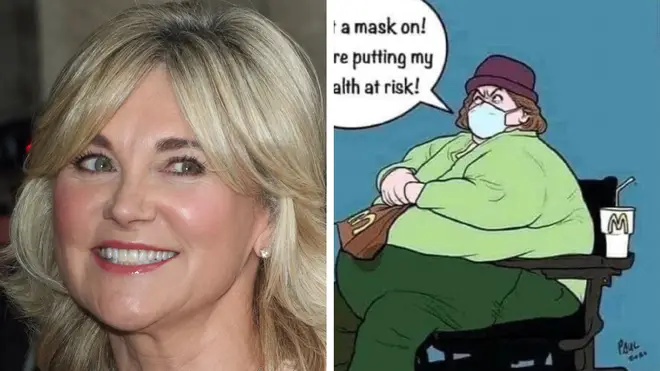 Anthea Turner has apologised after posting a controversial cartoon online