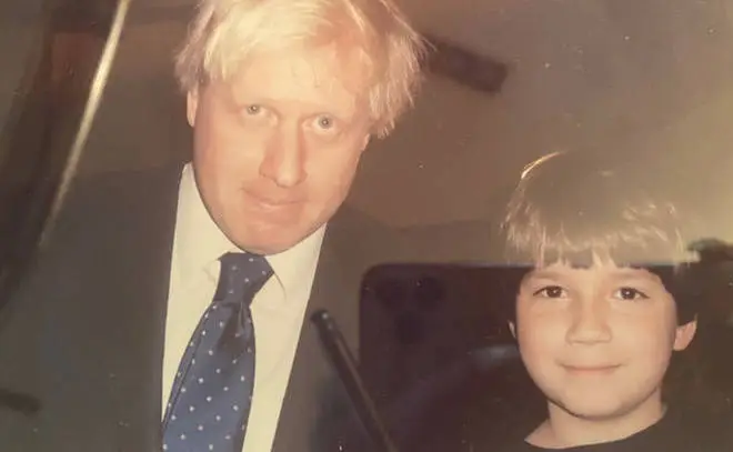 Sven Badzak pictured with Boris Johnson