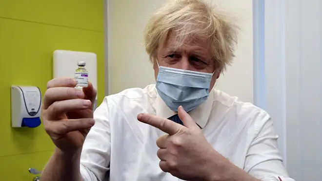 Boris Johnson has praised the UK Covid-19 vaccine rollout