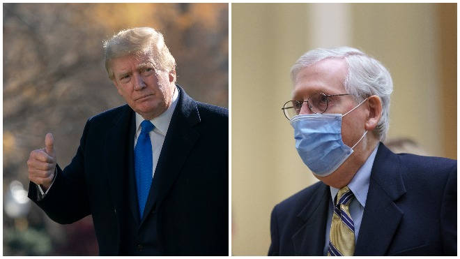 Donald Trump issued a personal attack on Mitch McConnell
