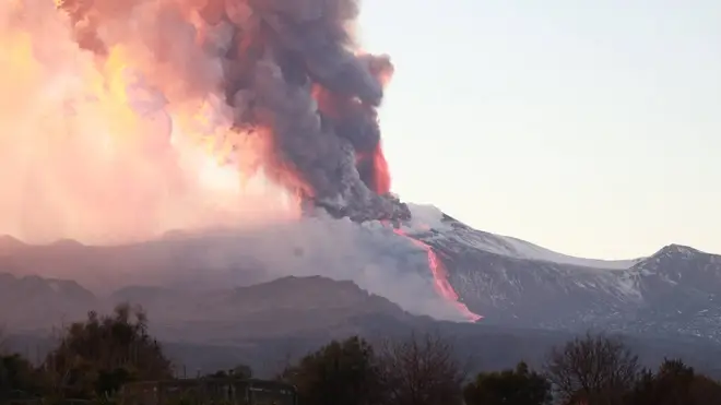 Mount Etna has erupted, spewing a plume of ash into the sky
